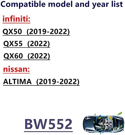 Кабинный воздушный фильтр BW552 для QX50 (2019-2023), QX55 (2022-2023), QX60 (2022-2023), ALTIMA (2019-2023), Rogue (2021-2023), замена CF12552, 27277-5NA1A Bestwell4U