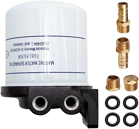 Fuel Water Separator Set,Automobile Water Fuel Separator Replacement for Mercruiser 35-807172, 35-60494-1, 35-802893Q01, 35-55501, 35-57250, 35-806771, 35-802893T, ABB-FUELF- IL-TR. Hoypeyfiy