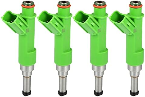 Fuel Injector 23250-0V010 - Car Inner 12 Holes Engnie Fuel Injectors - for Toyota Camry 2.5L 2009-2017 Metal Green - 4 Pcs Partuto