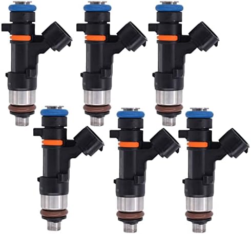 NewYall 6Pcs Fuel Injectors for Nissan Armada Titan Xterra NV1500 NV2500 NV3500 Pathfinder Frontier Suzuki Equator for Infiniti QX56 0280158007 16600-7S000 16600-7S00A FJ750 M1019 842-12298 NewYall