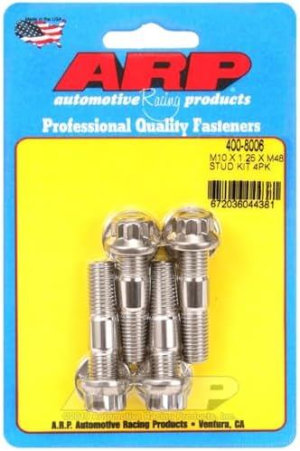 ARP 400-8006 Broached stud Kit (M10 X 1.25 X 48mm broached stud 4pcs) Arp