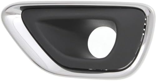 For Jeep Grand Cherokee 2014 2015 2016 Fog Light Trim Driver Side | Front | Laredo/Limited/Overland | Chrome/Black | Replacement For CH1038147 | 68143079AB KarParts360