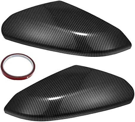 X AUTOHAUX 1 Pair ABS Carbon Fiber Pattern Black Car Door Side Rearview Mirror Cover Trim for Honda 10th Gen Civic 2016-2021 Exterior Accessories X Autohaux