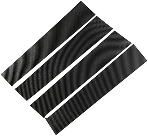 X AUTOHAUX for Dodge Pillar Post Trim Kit Door Window Trim B Pillar Cover Stickers for Ram 1500 2500 3500 2009-2018 Carbon Fiber Pattern Black 4 Pcs X Autohaux