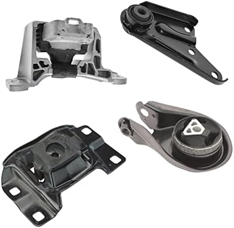 TRQ 4 Piece Engine & Transmission Mount Kit Compatible with 04-09 Mazda 3 Trq