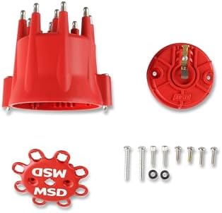 MSD 84335 HEI Distributor Cap and Rotor Kit Red Msd