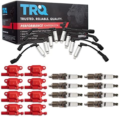 TRQ Ignition Coils Wires & Spark Plugs Fits Chevy Corvette Impala CTS Escalade Trq