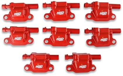 MSD 82658 Ignition Coils Blaster LS Series, Red, 8-Pack MSD