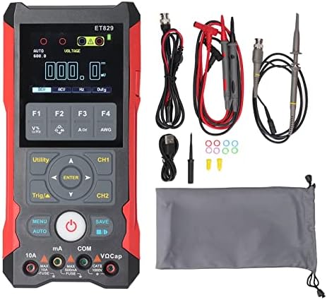 ET829 3 in 1 Oscilloscope Multimeter 80MHZ Dual Channel Oscilloscope and Multimeter and Generator Eujgoov