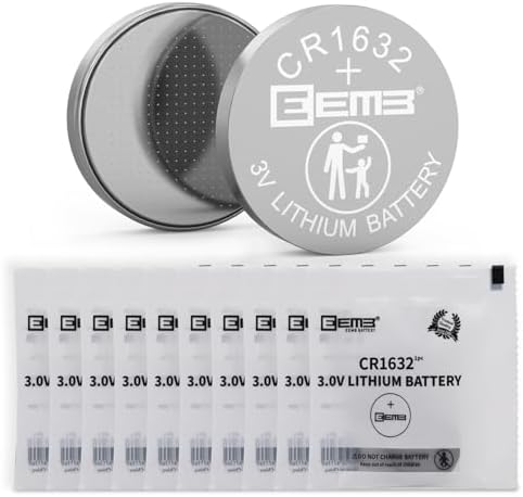 EEMB 10Pack CR1632 Battery 3V Lithium Battery CR 1632 Li-MnO₂ Button Batteries 1632 Battery ECR1632, DL1632 for Watch/Key Fob/LED Reading Glasses/Calculator/LED Flashlight/Toys EEMB