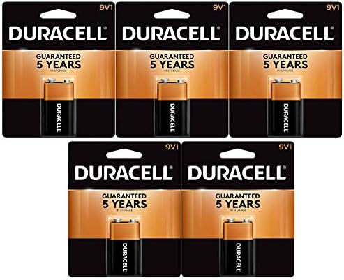 Батарейки 9 Вольт (пакет из 5 штук) для надежного питания Duracell