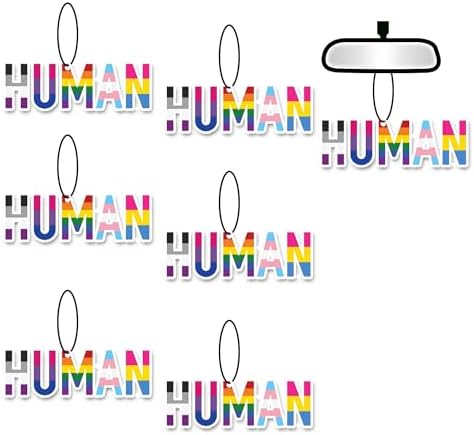 6 Pcs Human LGBT+ Gay Pride Car Air Fresheners, Funny Hanging Car Air Fresheners Long Lasting Cute Car Mirror Scented Hanging Car Decoration Ornaments Gift Interior Accessories for Men Women JJLFresheners