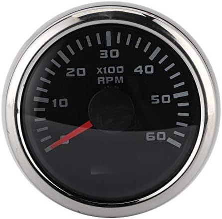 52Mm 2 Inch 3 Cylinder Motorbike Counter,Automotive Instrument Panel Tachometer Gauges,52Mm/2In 6000Rpm Tachometer LCD for Auto Outboard Engine Construction Machinery Motorcycle Tbest