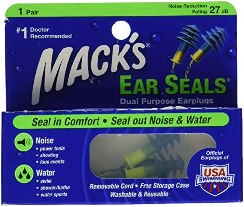 Special pack of 5 EAR PLUGS MACKS EAR SEALS 1PR Mack's