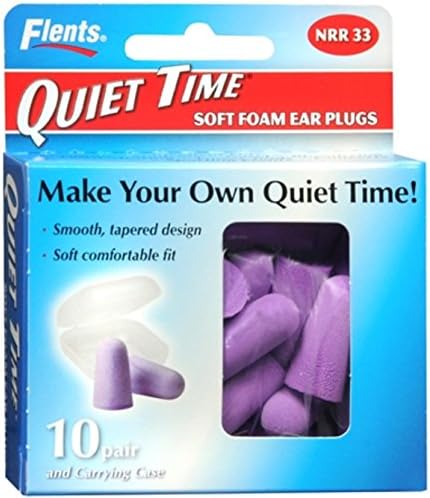 Flents Quiet Time Soft Foam Ear Plugs with Carrying Case 10 Pairs (Pack of 3) Flents