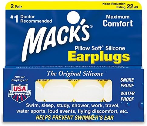 Mack's Pillow Soft Earplugs White 2 Pairs (Pack of 3) Mack's