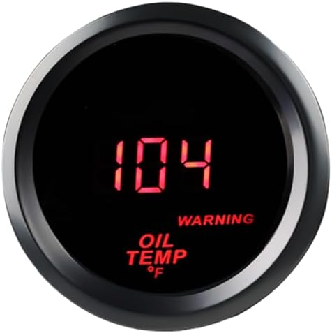 WATERWICH 2" 52mm Oil Temp Temperature Gauge Meter Kit 104-302℉ DC12V with Sensor for Car Truck Marine Vehicle Automotive Waterwich