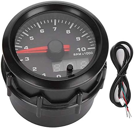 Qiilu 12V Car Tachometer, 52mm / 2in 7 Colors LED Speedometer Tachometer Car Modification Gauge Qiilu