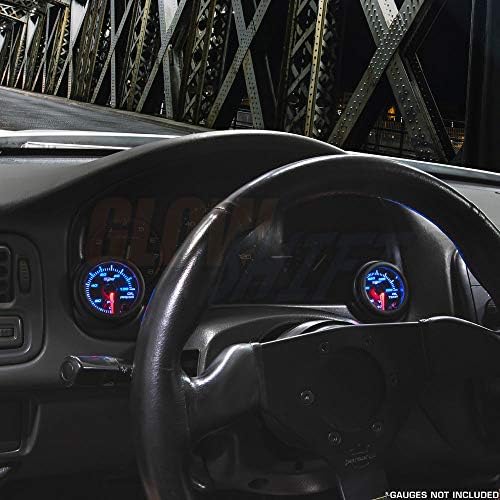 GlowShift Black Dual Cluster Gauge Pod Compatible with Mitsubishi Lancer & Mirage 1996-2000 - ABS Plastic - Mounts (2) 2-1/16" (52mm) Gauges to Vehicle's Cluster Bezel GlowShift