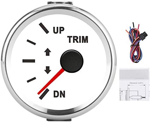 Манометр Trim 52 мм с красной подсветкой, водонепроницаемый IP67 для лодок и автомобилей Tbest