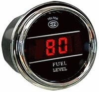 Fuel Level Gauge for Kenworth 2006+ - Bezel: Chrome - LED Color: Blue Teltek USA