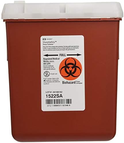 681522SA - Phlebotomy Sharps Container 2-1/5 Quart Kendall