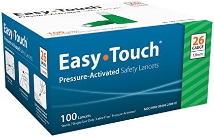 Ланцеты для прокола Easy Touch 26G, 100 шт, активируемые давлением Easy Touch