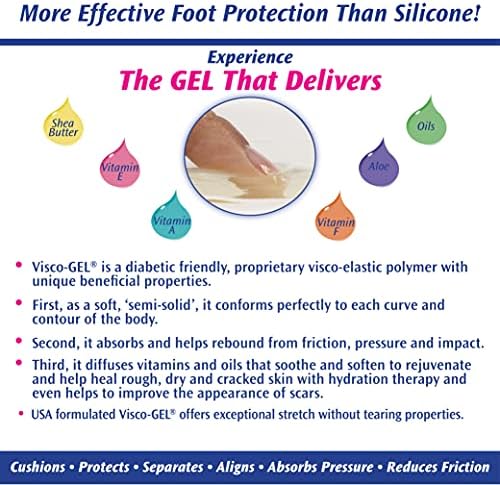 PediFix Visco-Gel (Гель) Toe Spacers - Straighten Crooked Toes, Overlapping Toes, Hammer Toes, Bunions - Size Medium Pedifix