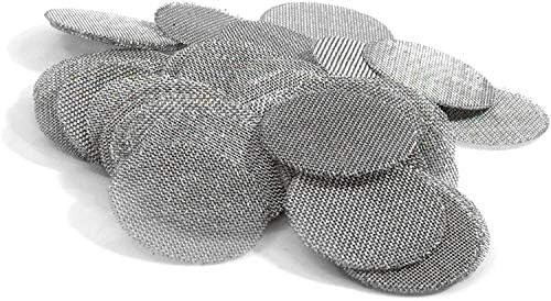 Made in The USA - 100 3/8 Inch (.375") 304 Stainless Steel Premium Pipe Screen Filters Up in Smoke Pipe Screens