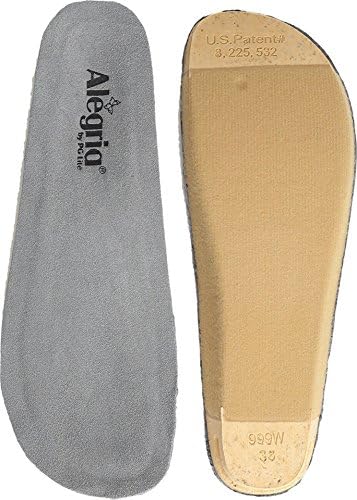 Женские Стельки Alegria by PG Lite Wide Replacement Insole Grey 1 40 (US Women's 9.5-10) Alegria by PG Lite