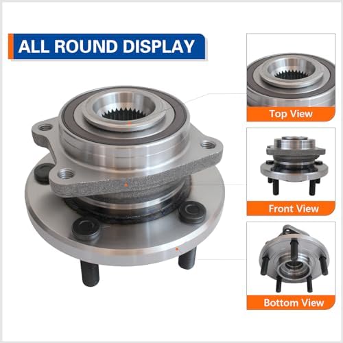 513263 Front Wheel Bearing Hub Assembly Compatible with 11-14 Chrysler 200, 07-10 Chrysler Sebring, 07-10 Chrysler Cirrus, 08-14 Dodge Avenger 5 Lugs (ABS Encoder) MACEL