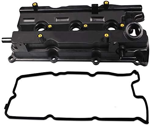 264-985 LH Valve Cover w/Gasket & Spark Plug Tube Seals Fits 2002-2004 Infiniti I35 2002-2006 Nissan Altima 2002-2008 Maxima 2003-2007 Murano 2004-2009 Quest 13264-8J113 Mysmot