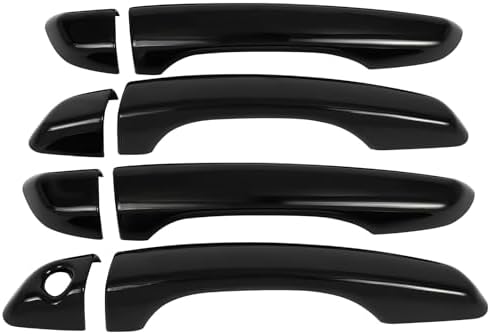 OCPTY 4PCS Door Handle Covers for 2017-2020 for Hyundai Elantra Exterior Driver Side & Passenger Side Car Door Handle Covers Trim Kit Black Ocpty