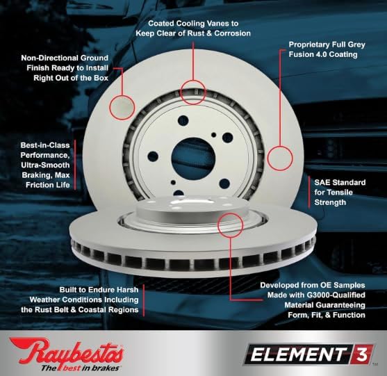 Raybestos Specialty Police Automotive Replacement Front Brake Rotor for Selected Ford, Lincoln Model Years (680982P) Raybestos