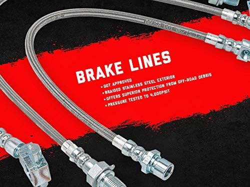 Rough Country Front Stainless Brake Lines for 2008-2015 Ford Super Duty - 89710 Rough Country