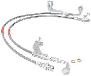 Rough Country Front Stainless Brake Lines for 87-91 GMC C15/K15 | 4-6" - 89360S Rough Country