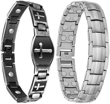 Jecanori Men's Steel Magnetic Bracelet Set Jecanori