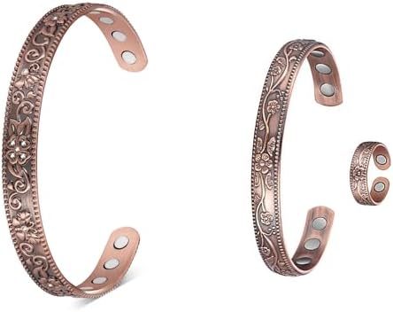 Jecanori Copper Bracelets for Women, 99.99% Pure Copper Bracelet,Ultra Strength Magnetic Bracelets Jecanori