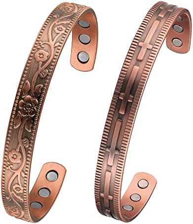 Magnetic Copper Bracelet for Women and Men Adjustable to Fit Most Wrist for Mom Dad Sister Christmas Birthday Gifts MagEnergy