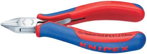 KNIPEX Tools 5-1/4" Electronics Diagonal Cutter, Ergonomic Grip (7742130) Knipex