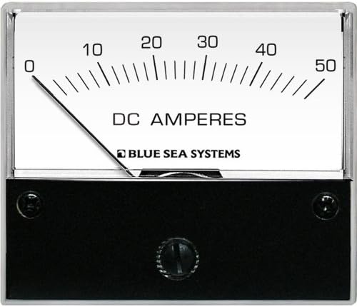 1 - Blue Sea 8022 DC Analog Ammeter - 2-3/4 Face, 0-50 Amperes DC Blue Sea Systems