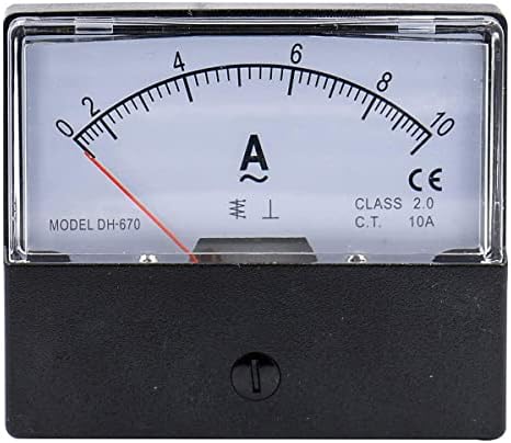 Аналоговый амперметр DH-670, измерение переменного тока 0-10A, класс точности 2.5, размеры панели 65 x 57 x 10 мм, в комплект входит 1 амперметр и элементы для установки Baomain