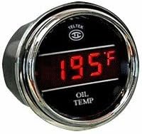 Oil Temperature Gauge for Kenworth 2006+ - Bezel: Chrome - LED Color: Blue Teltek USA