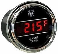 Water Temperature Gauge for Kenworth 2006+ - Bezel: Chrome - LED Color: Red Teltek USA