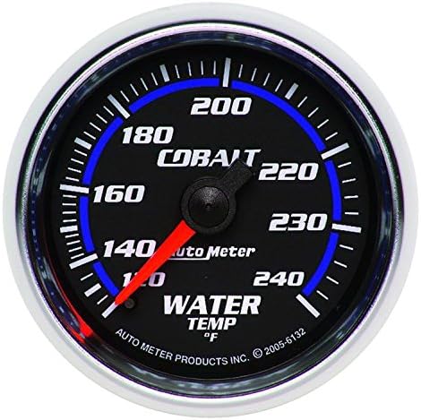 Auto Meter 6132 Cobalt 2-1/16" 120-240 F Mechanical Water Temperature Gauge Auto Meter