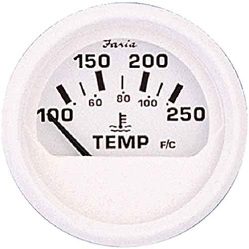 Faria Beede 13110 Dress Water Temperature Gauge (100-250°F) - 2', White Faria