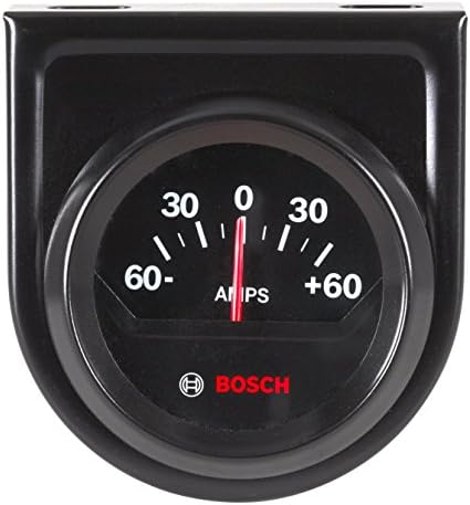 Bosch SP0F000059 Style Line 2" Ammeter Gauge (Black Dial Face, Black Bezel) Bosch