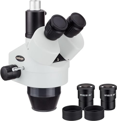 AmScope SM3545T 3.5X-45X Trinocular Zoom Power Stereo Microscope Head AmScope