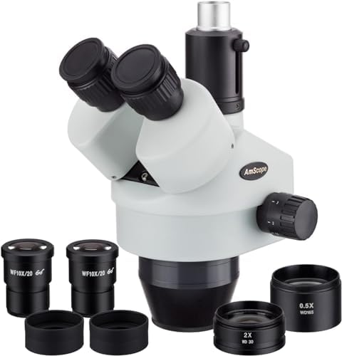 AmScope SM3590T 3.5X-90X Trinocular Zoom Power Stereo Microscope Head AmScope