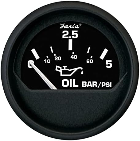 Faria 12805 Euro Oil Pressure Gauge 5 Bar - 2" Faria